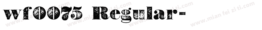 wf0075 Regular字体转换